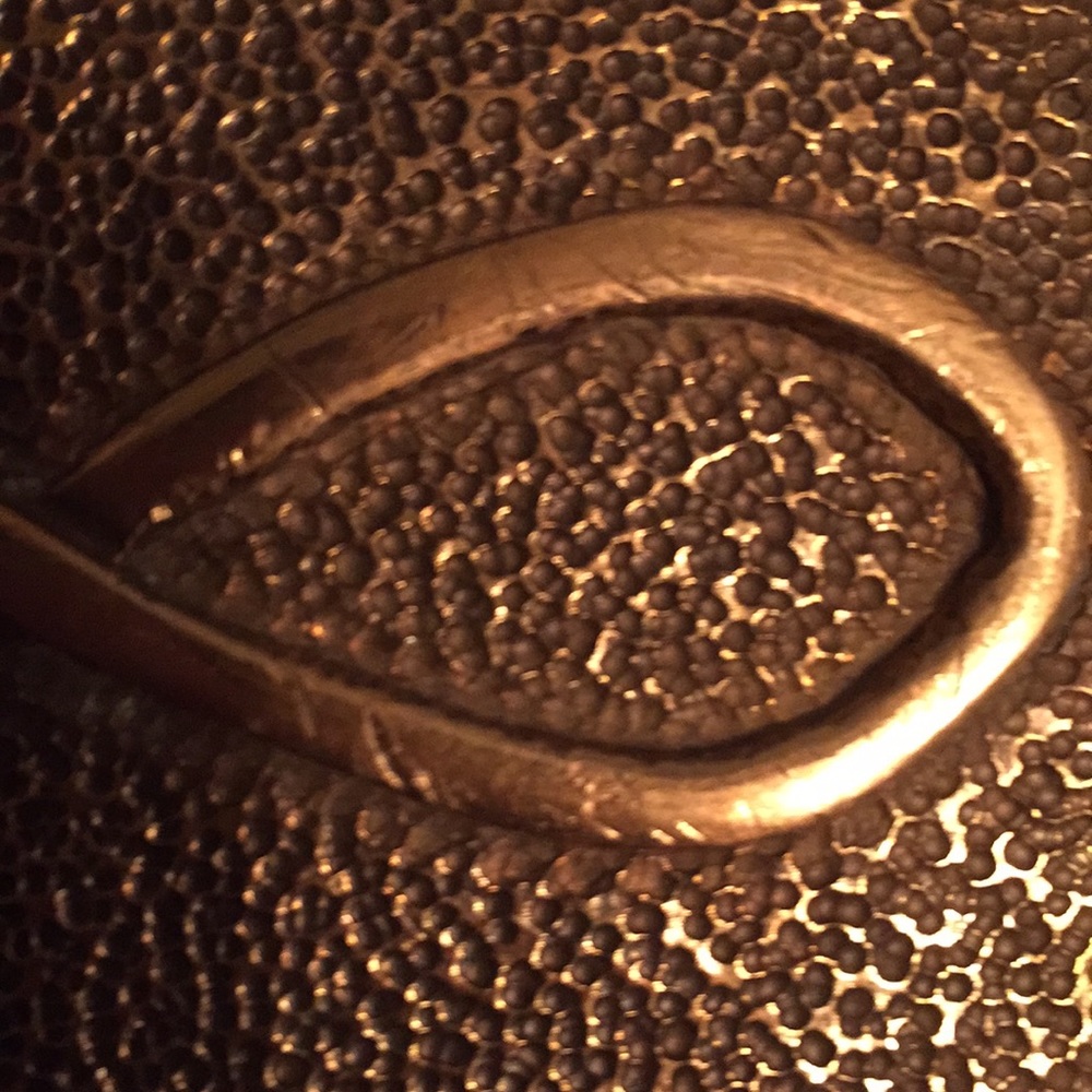 Infinity Belt Buckle Solid Brass Nail-Beaten Back - image 7